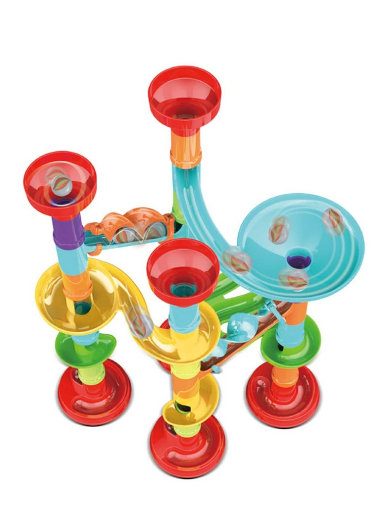 Kids Marble Run Set, 50 Piece Marble Maze Track Race Game, Building Blocks Toys, STEM Maze Educational Race Game