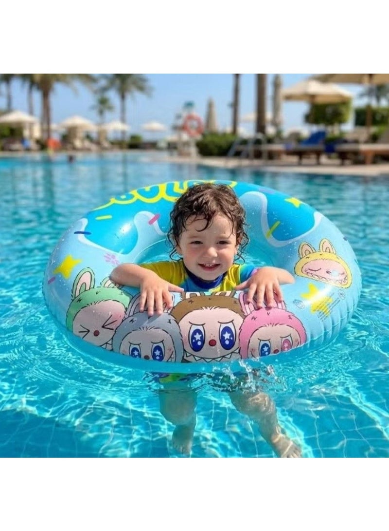 Inflatable swimming ring for children, blue, 80 cm - Image 2