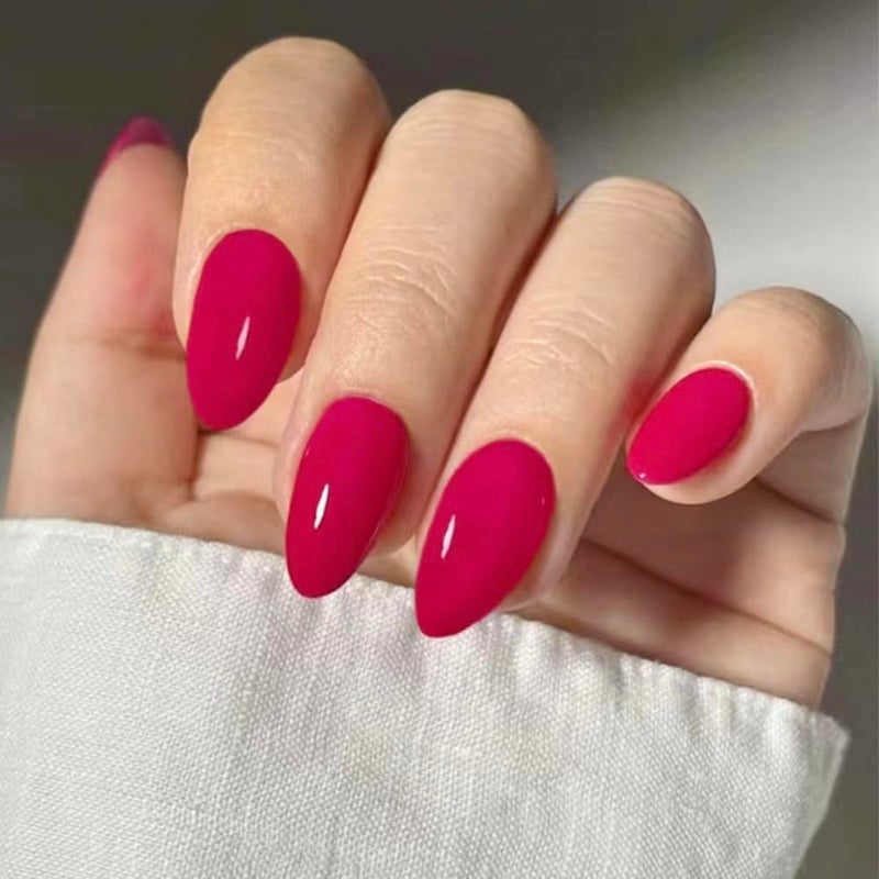 CTTHNBD 6 Packs (144 Pcs) Almond, Pink Press on Nails - Medium, Short, French Tip, Ombre, Gel False Nails - 12 Sizes, 6 Styles - Image 3