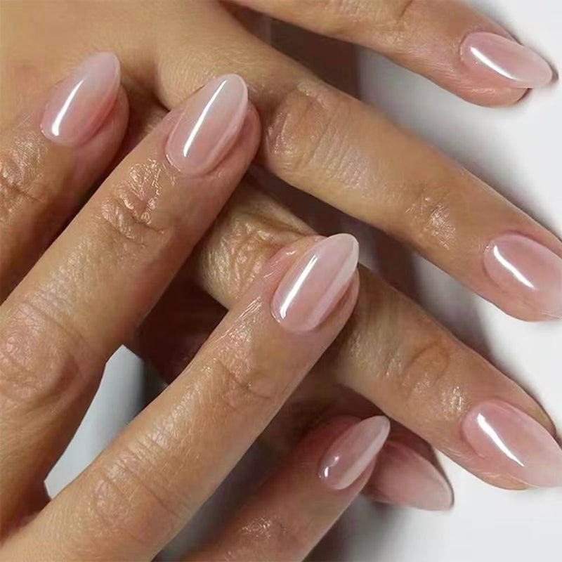 CTTHNBD 6 Packs (144 Pcs) Almond, Pink Press on Nails - Medium, Short, French Tip, Ombre, Gel False Nails - 12 Sizes, 6 Styles - Image 2