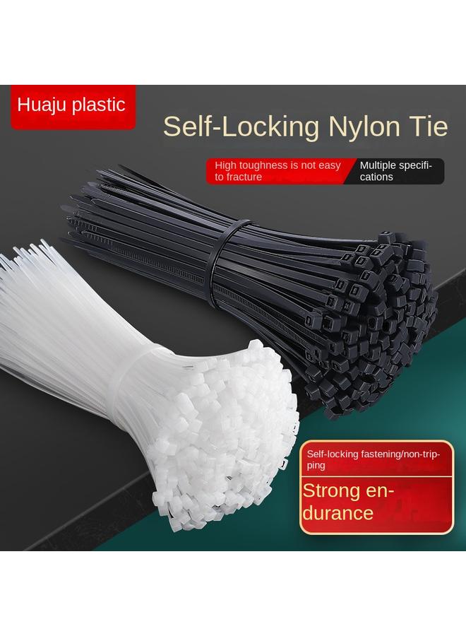 Bluejw Cable Tie Nylon Self-locking Plastic Tie Fixed Wire Cable Tie Strap Strong Black White Free Shipping - Image 2