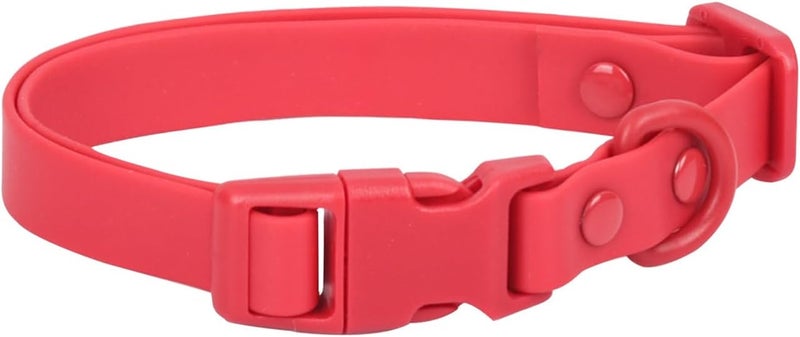 Ovale Waterproof Dog Collar Leash Combo Set, Durable and Easy to Clean, for Small Dogs.(S, Red) - Image 2