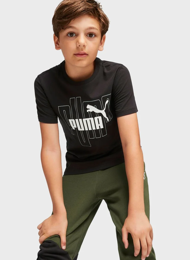 PUMA Kids Graphics No.1 Logo T-Shirt