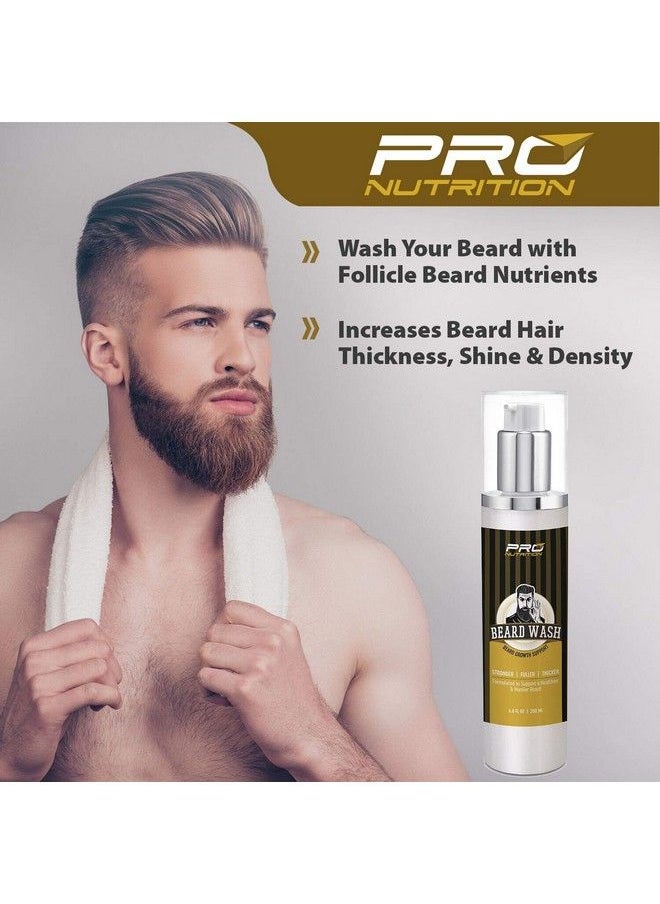 PRO NUTRITION Beard Growth Shampoo & Wash Stimulates & Repairs New Follicle Growth. Grow Stronger Thicker Fuller Longer Healthier Beard & Mustache Hair.  - Image 3