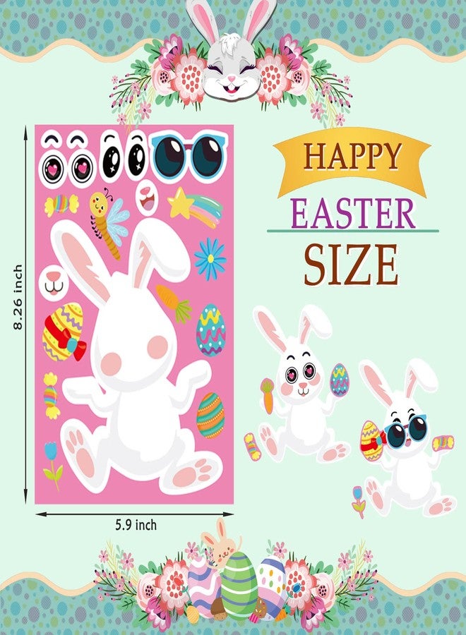 DUJAA 36 Sheet Easter Stickers for Kids,Easter Basket Stuffers,Make a Face Sticker, Make Your Own Animal Stickers,Spring Party Favor, Birthday Gift - Image 3