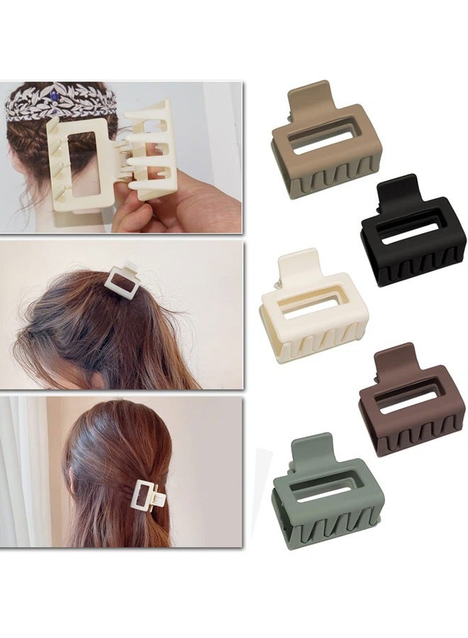 GUSGU 6 pcs Medium Hair Claw Clips for Women and Girls 5cm Nonslip Matte Hair Clamps Trendy Jaw Hair Clips Strong Hold Hair Clips Fit Thin Thick Hair Fashion Hair Styling Accessories. - Image 4