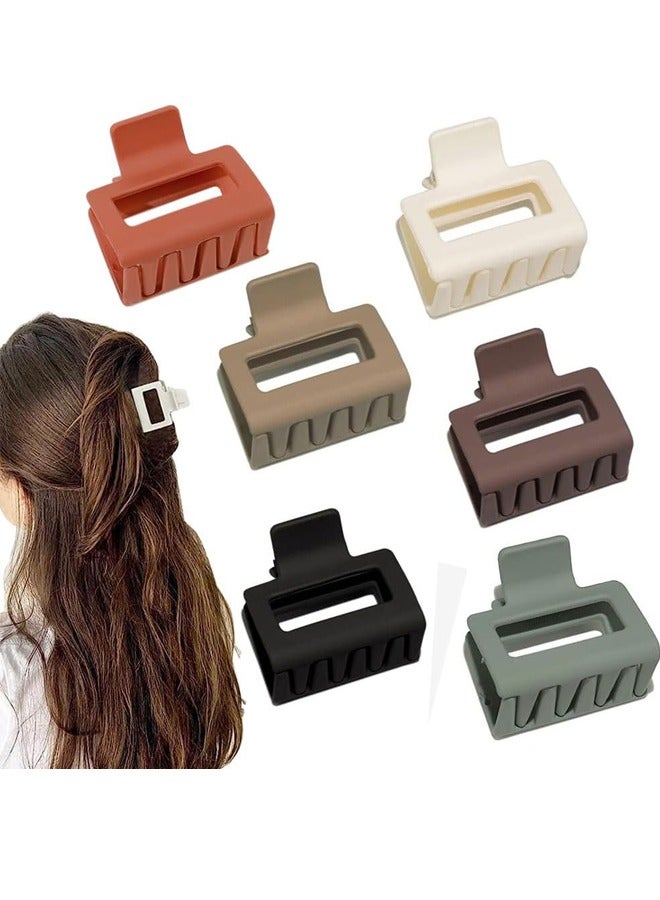 GUSGU 6 pcs Medium Hair Claw Clips for Women and Girls 5cm Nonslip Matte Hair Clamps Trendy Jaw Hair Clips Strong Hold Hair Clips Fit Thin Thick Hair Fashion Hair Styling Accessories. - Image 1