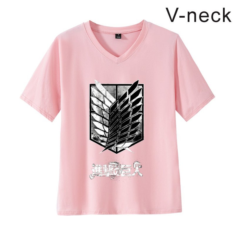 Attack Giant Attack On Titan Logo Couple Short Sleeve Men'S And Women'S Same T-Shirt Fashion Brand Summer - Image 1