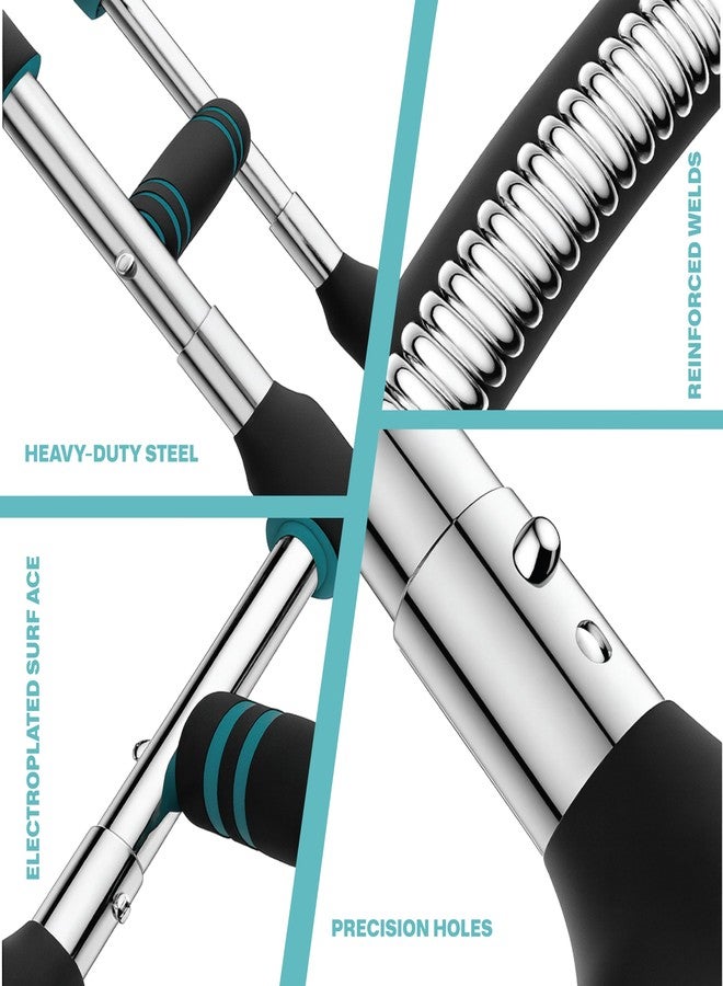 Power Twister Bar Adjustable 40/50/60 KG Chest Expander and Arm Exerciser for Men, Heavy Duty Steel Spring Upper Body Workout Bar, Forearm Strengthener with Non-Slip Ergonomic Handles - Image 5