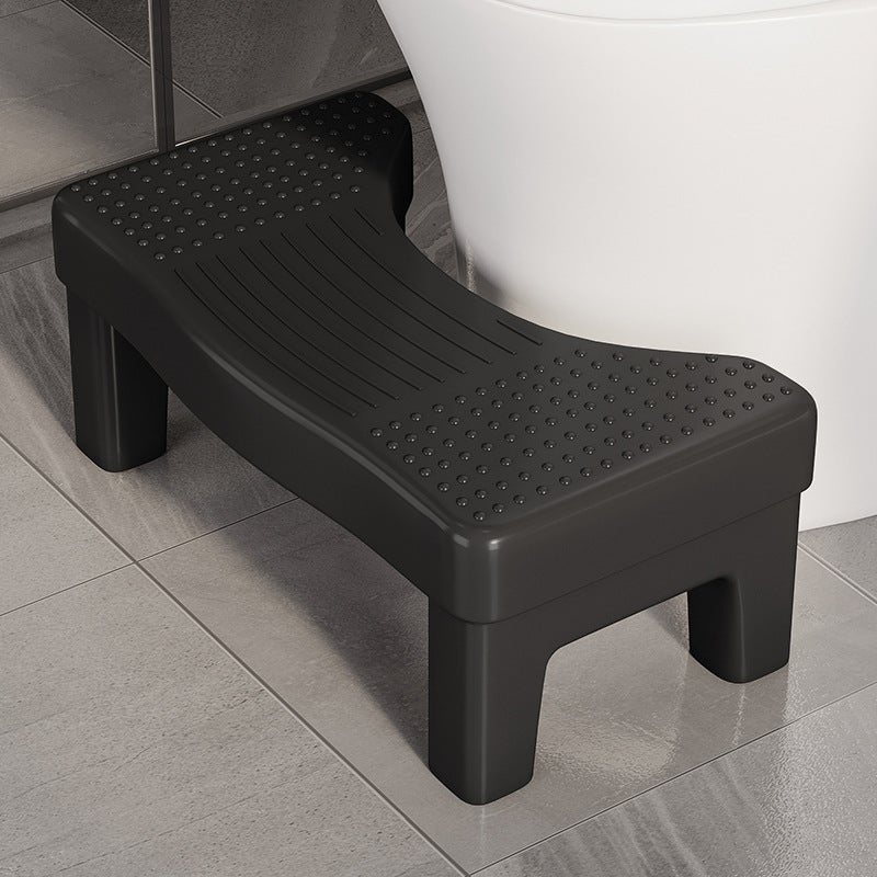 Generic Thickened Home Toilet Squatting Aid Bathroom Stool Black 