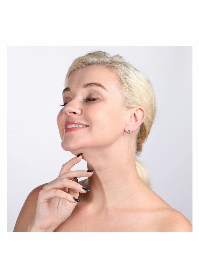 Silver Hoop Earrings for Women 925 Sterling Silver Heart Plain Huggie Hoop Earrings Creole for Women/Girls