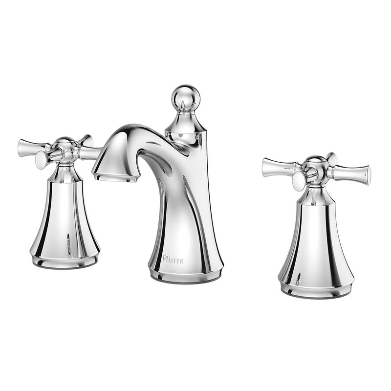 Pfister LF049-THRC Thurmont Widespread Bathroom Faucet with Cross Handles, Polished Chrome, 8 Inch - Image 2