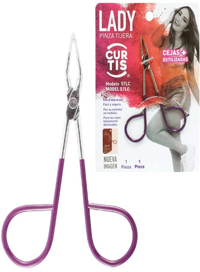 CURTIS Best PROFESSIONAL Scissor TWEEZERS Great PRECISION for Facial Hair,Ingrown Hair,Fine Hair, Blackhead. LESS PAIN,Silver & Purple Men/Women with EASY SCISSOR HANDLE Expert Tools Made in MEXICO (UPDATED) - Image 1