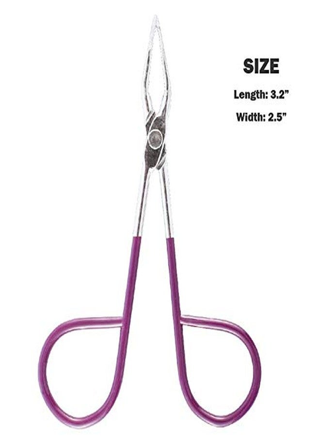 CURTIS Best PROFESSIONAL Scissor TWEEZERS Great PRECISION for Facial Hair,Ingrown Hair,Fine Hair, Blackhead. LESS PAIN,Silver & Purple Men/Women with EASY SCISSOR HANDLE Expert Tools Made in MEXICO (UPDATED) - Image 4