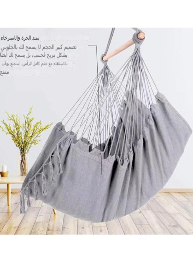 فاشون هوم كرسي أرجوحة معلق فاخر من بوهو، قوي وآمن للاستخدام الخارجي والداخلي وديكور غرفة النوم، سهل التجميع، كرسي أرجوحة مبطن مريح - Image 4