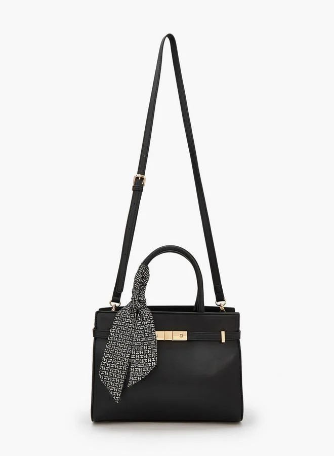 فلورا بيلا من شو إكسبرس حقيبة يد بتفاصيل وشاح وحزام كتف قابل للفصل