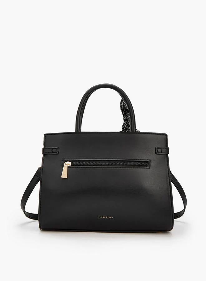 Flora Bella By Shoexpress Scarf Accent Tote Bag with Detachable Shoulder Strap