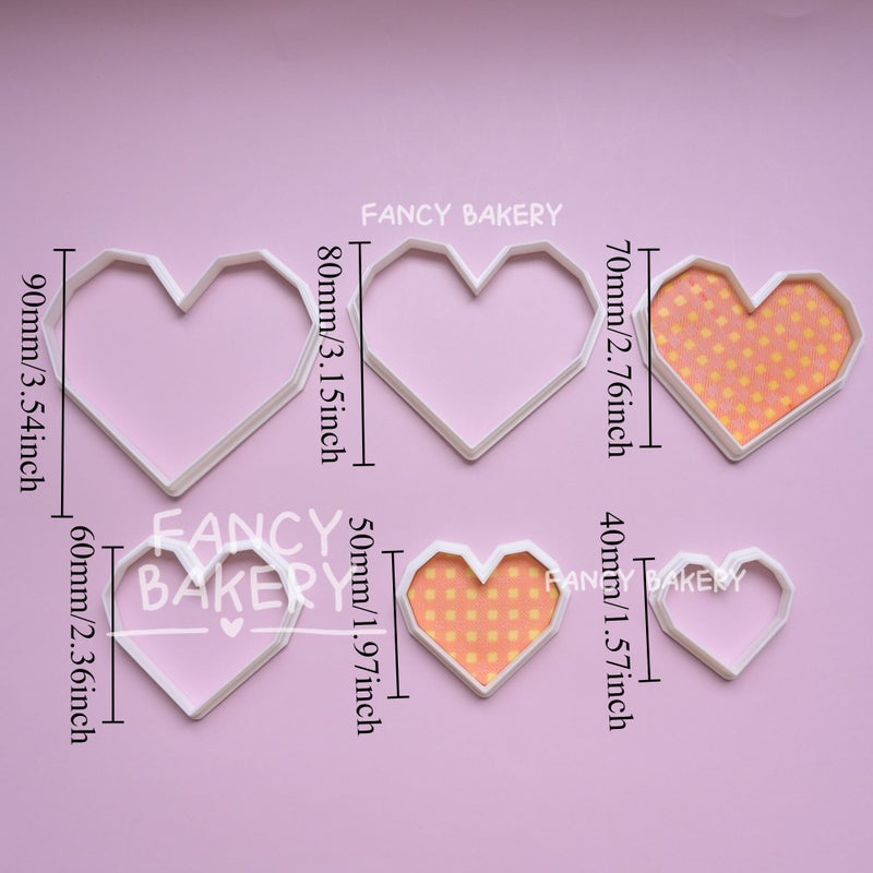 Heart Shape Cookie Cutter Set Fondant Biscuit Mold Baking Tool Valentine Cake Decor - Image 3