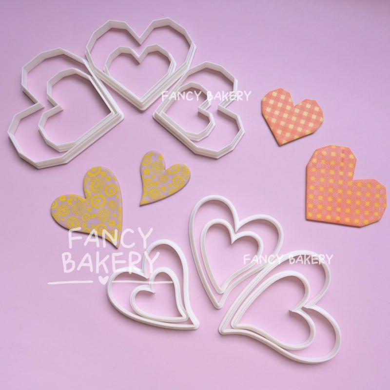 Heart Shape Cookie Cutter Set Fondant Biscuit Mold Baking Tool Valentine Cake Decor - Image 1