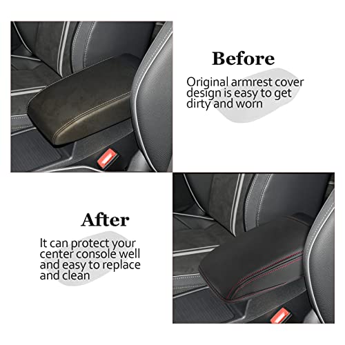SKTU for 2013-2019 Volkswagen VW Golf 7 MK7 MK7.5 Central Console Armrest Rest Pad 2019 Golf 7 MK7 MK7.5 Center Console Seat Box Cover Protector Automotive Car Center Console Soft Cushion - Image 5