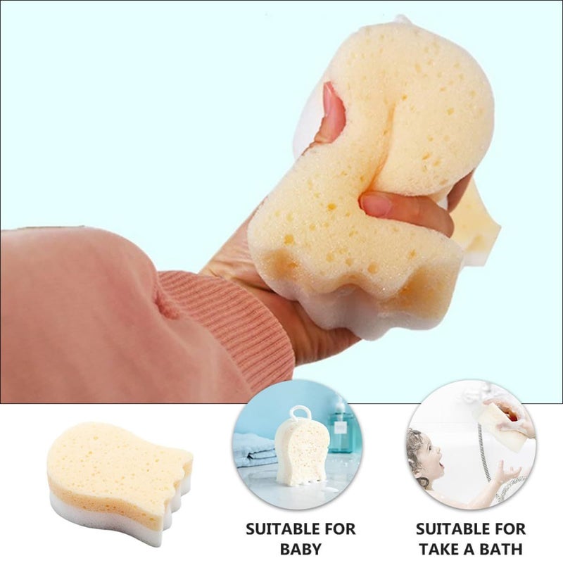 Cartoon Bath Sponge Set 3 Pack Soft Exfoliating Scrubber For Newborn Baby Bathing - Image 5