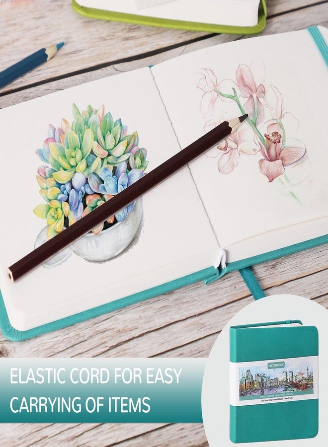 Prudiut Hardcover Pocket Sketchbook, 5" x 5" Square Mini Sketchbook, 98lb/160gsm Heavyweight Tiny Sketch Book, 80 Sheets Small Travel Drawing Journal for Adults, Artist, Ideal for Gift (Dark Blue) - Image 5