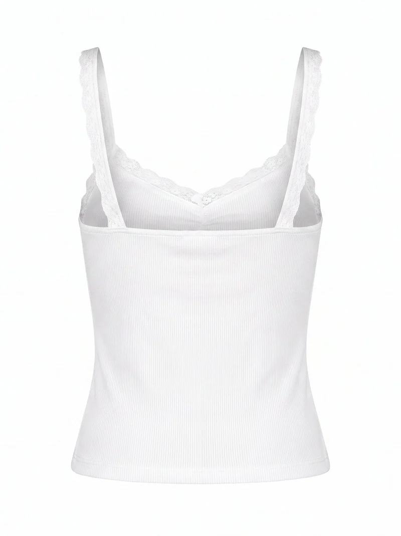 هيكاب V-Neck Lace Detailed Tank Top