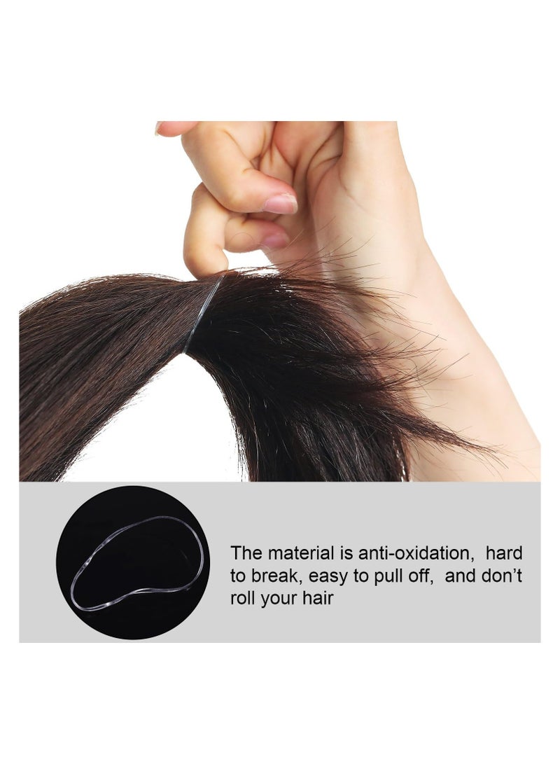 STAR BEJA United Fashion 1000 Mini Rubber Bands Soft Elastic Bands for Hair Braids(1.5 cm,Clear) - Image 2