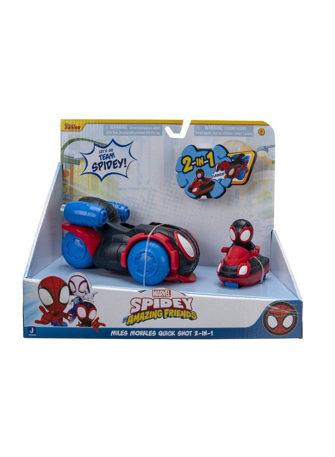 Marvel Spidey and His Amazing Friends Quick Shot Vehicle (Miles Morales: Spider-Man) - Quick Shot 2-in-1 Vehicle - Image 3