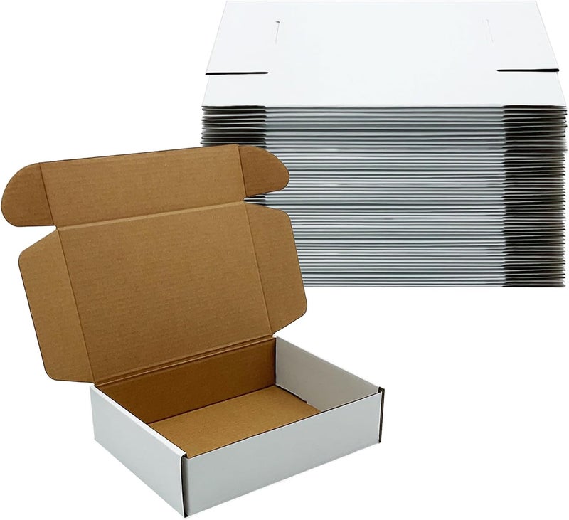 KIAECHWU Shipping Boxes 8x5x2 inch 25 Pack,Brown Corrugated Boxes Mailer Packaging for Mailing Small Business，E-Commerce Gift Boxes for Wrapping Present Moving Storage Heavy Duty Recycled Cardboard Boxes - Image 1