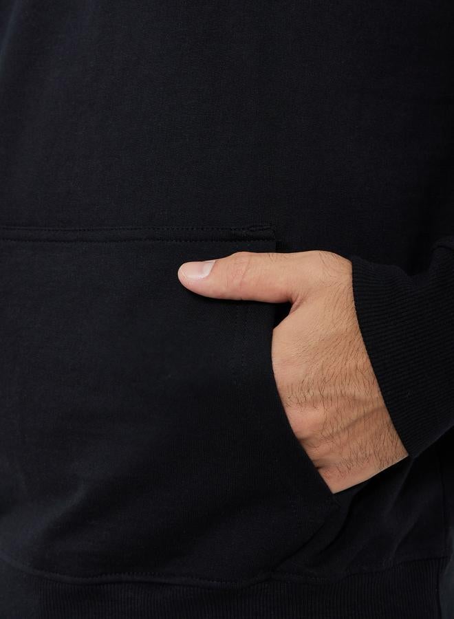 Styli Men Black Snoopy Graphic Print Oversized Hoodie - Image 5