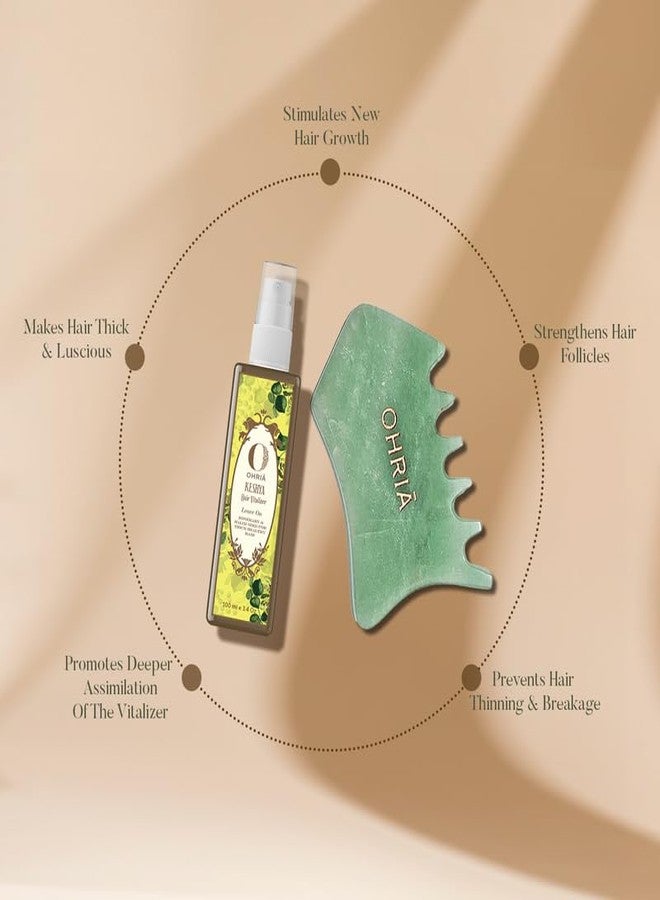 Ohria Ayurveda Hair Growth Combo | Ultimate Skin & Hair Growth Tool and Hair Vitalizer 100ml - Image 4