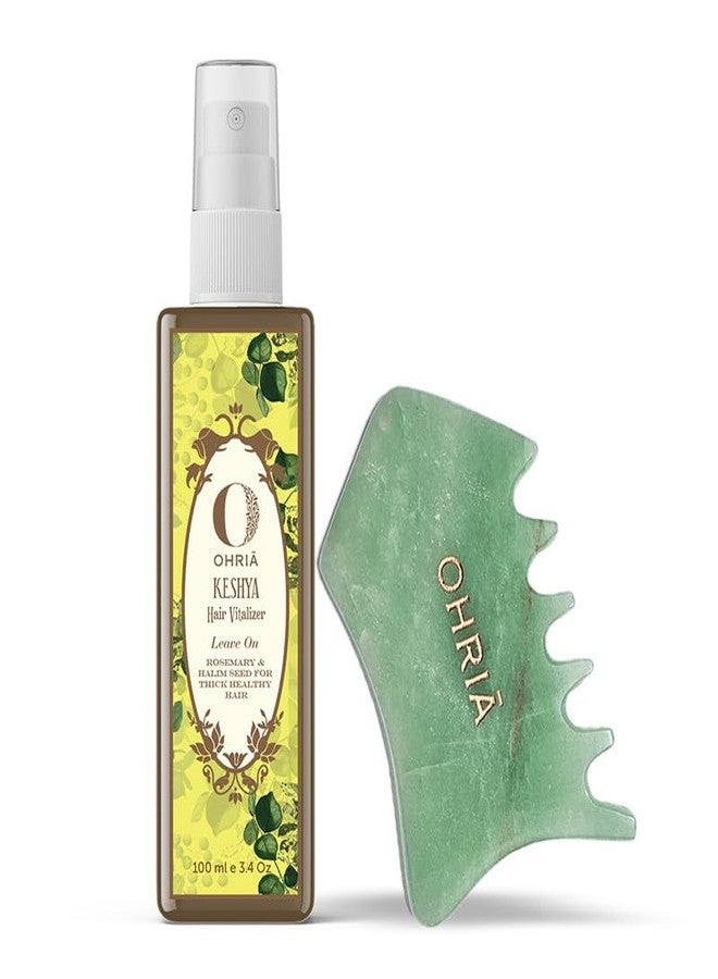 Ohria Ayurveda Hair Growth Combo | Ultimate Skin & Hair Growth Tool and Hair Vitalizer 100ml - Image 1