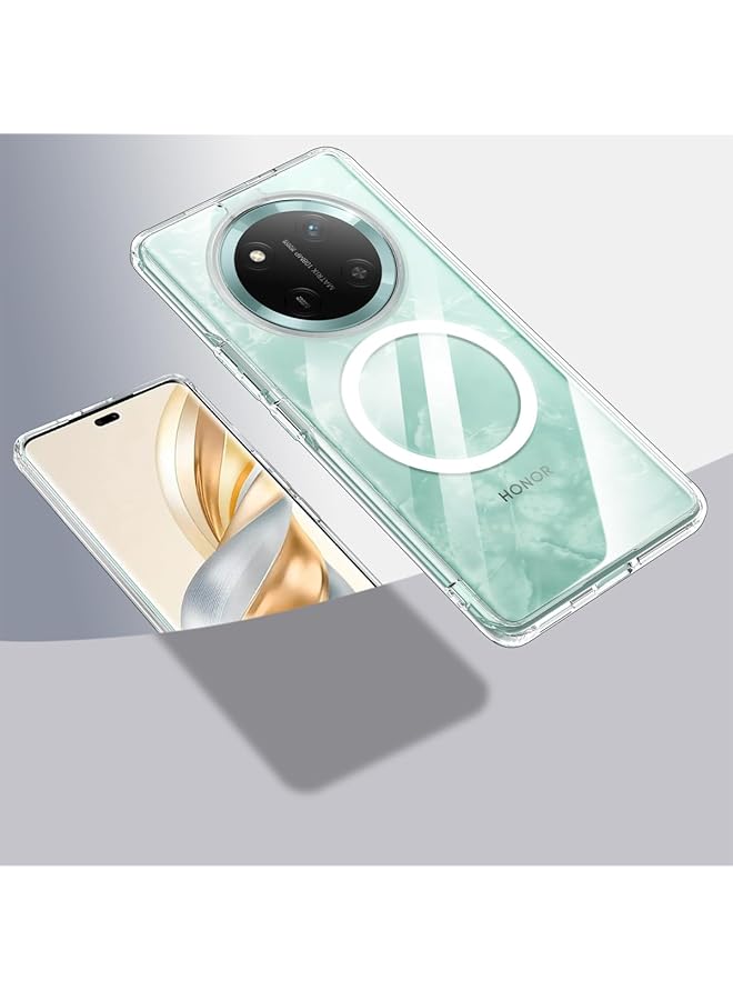 إيروريكس جراب مغناطيسي متوافق مع Honor X9C 5G Honor X60 Pro، جراب شفاف غير لامع وواضح، وسادة هوائية مضادة للسقوط، غطاء حماية صلب من مادة البولي يوريثان اللدن بالحرارة الناعمة، مقاوم للصدمات - Image 1