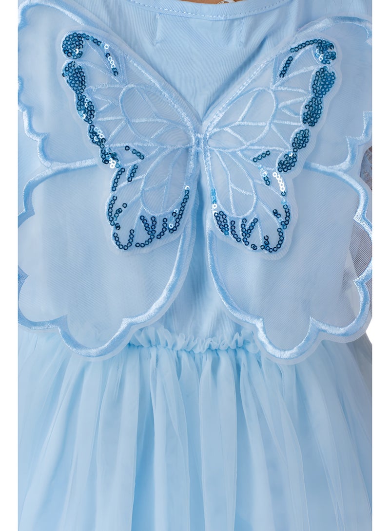 بيداني فستان إلسا وآنا فروزن الخيالي الأزرق - Image 3