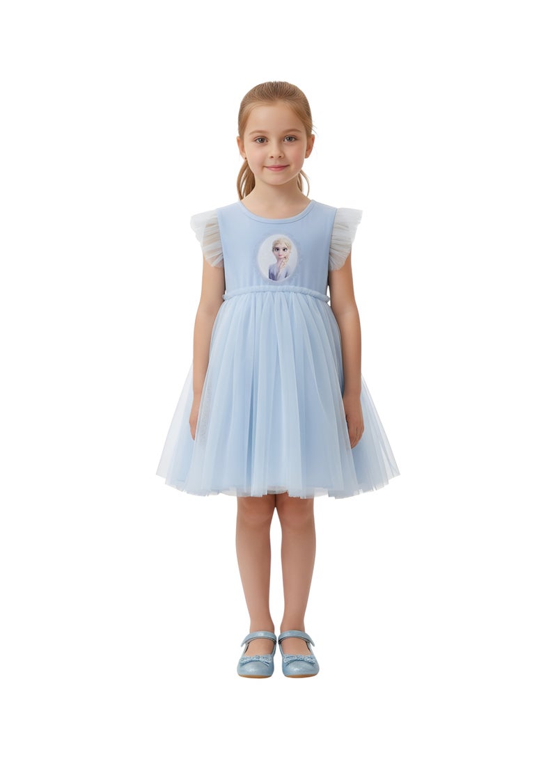 بيداني فستان إلسا وآنا فروزن الخيالي الأزرق - Image 1