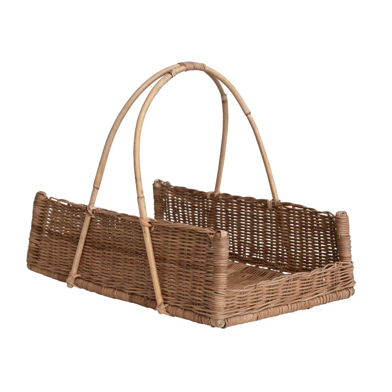 Creative Co-Op Decorative Handwoven Rattan Hanging Basket, Natural - Image 5