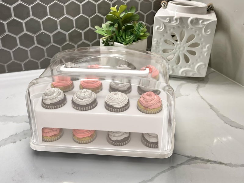 Top Shelf Elements MINI Cupcake Box. NOT For Standard Size Cupcakes. Fashionable White Carrier Holds 24 MINI-Size Cupcakes, Cupcake Traveler, - Image 5