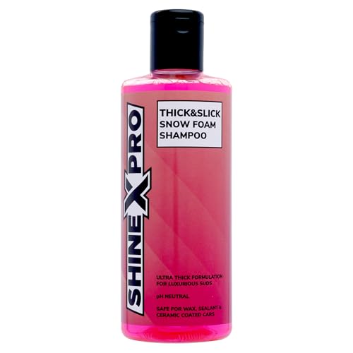 ShineXPro 300mL SuperThick Car Wash Shampoo Concentrate - pH Neutral, Thick Suds - Thick&Slick Snow Car Foam Shampoo That Works With Both Bucket Wash And Foam Cannon (300 mL) - Image 1