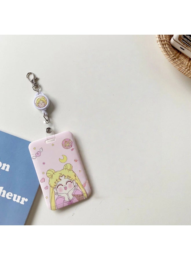 Enchanting Sailor Moon Inspired Retractable Card Holder Delightful Anime Aesthetics Easy Reach Functionality and Sturdy Build for ID and Cards - Image 2