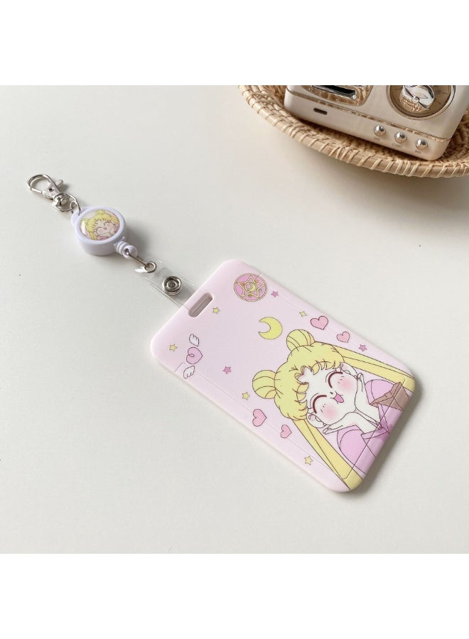 Enchanting Sailor Moon Inspired Retractable Card Holder Delightful Anime Aesthetics Easy Reach Functionality and Sturdy Build for ID and Cards - Image 3