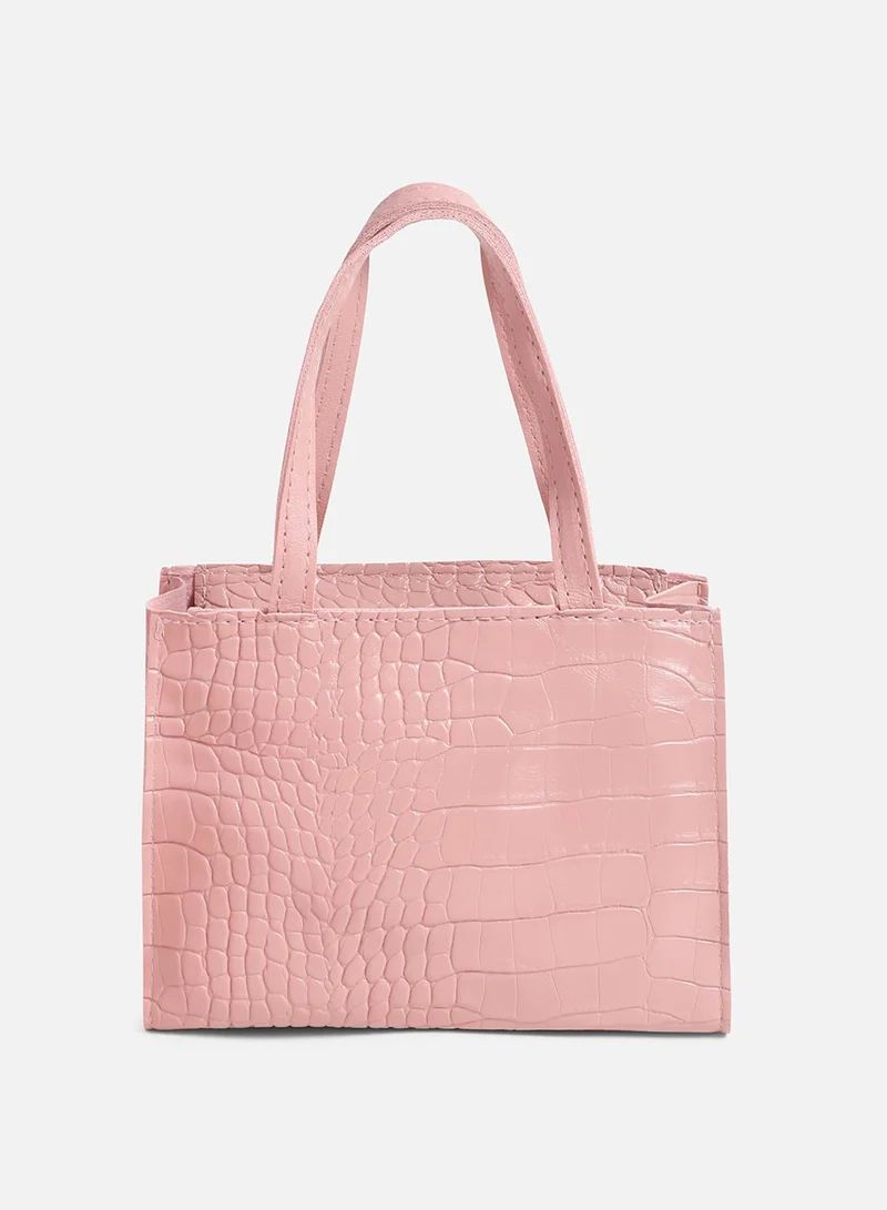 Haute Sauce  Croc Embossed Buckle Handbag for Women | Best Price UAE