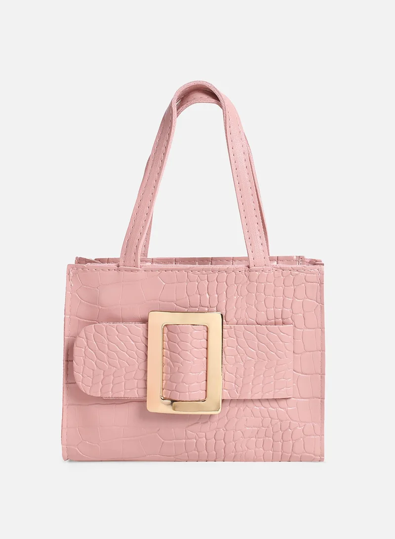 Haute Sauce  Croc Embossed Buckle Handbag for Women | Best Price UAE