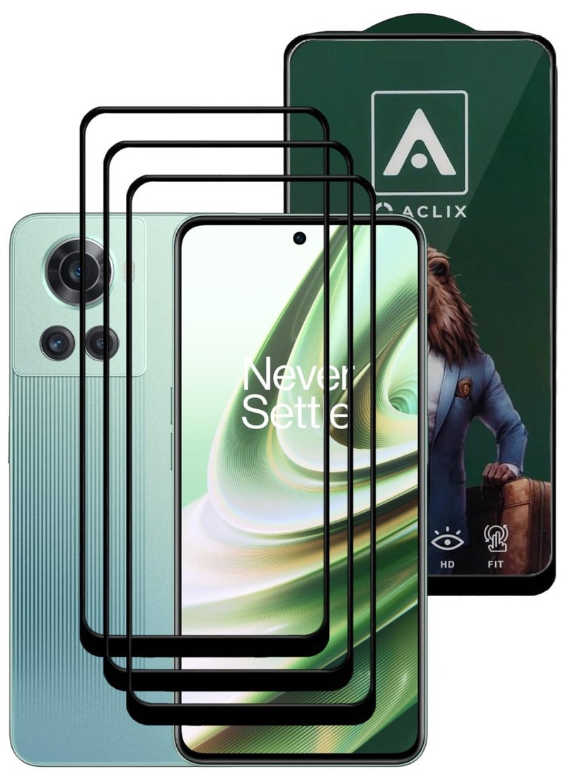 ACLIX 3 Pieces Antistatic ESD Dustproof Premium Quality High Definition Tempered Glass Screen Protector Designed For OnePlus 10R - Image 1