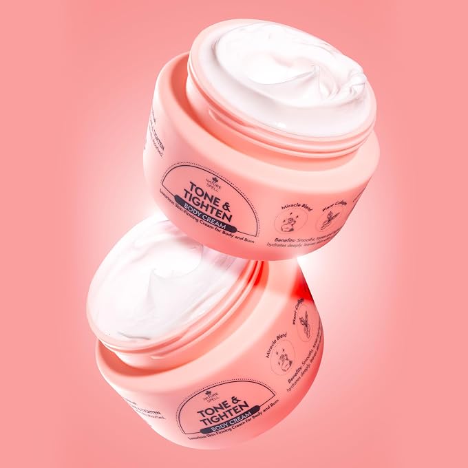 Nature Spell Firming & Toning Body Cream, with Hyaluronic Acid, Plant Collagen & Ginseng, Tightening Moisturizer for Skin Elasticity, For All Skin Types, Vegan, 8.45 fl oz - Image 2