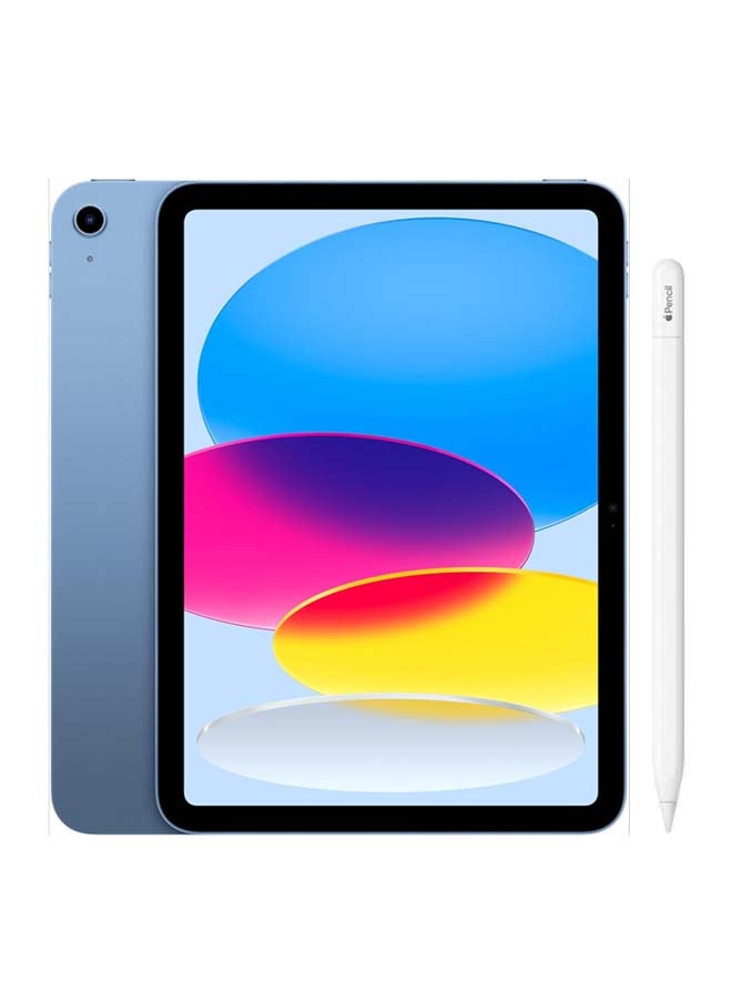 Apple iPad 2025 (11th Generation) A16 11-inch Wi-Fi 128GB Blue - Middle East Version &,Pencil (USB-C): iPad Compatibility Check Required - Pixel-Perfect Precision, Tilt Sensitivity, Perfect for Note-Taking, Drawing, and Signing Documents. Charges and Pairs with USB-C - White - Image 1