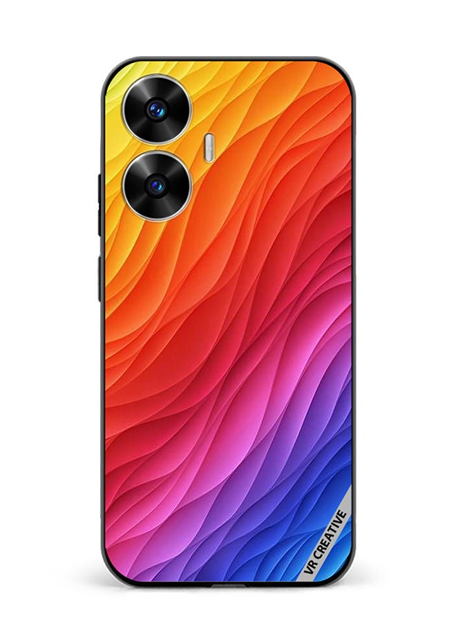 VR CREATIVE Protective Case Cover For Realme C55 Layers Design Multicolour - Image 1