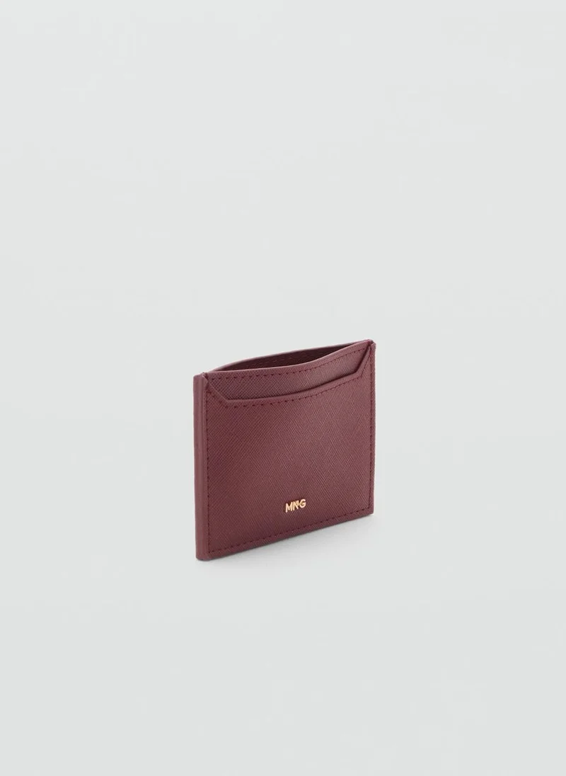 MANGO Saffiano-effect cardholder