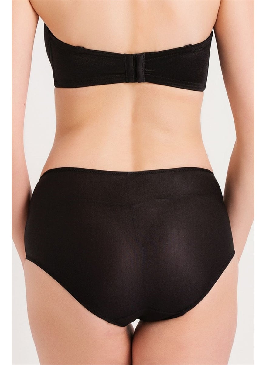 Magic Form 783 Women's Black Wide-Edged High Waist Tulle Panties  - Image 3