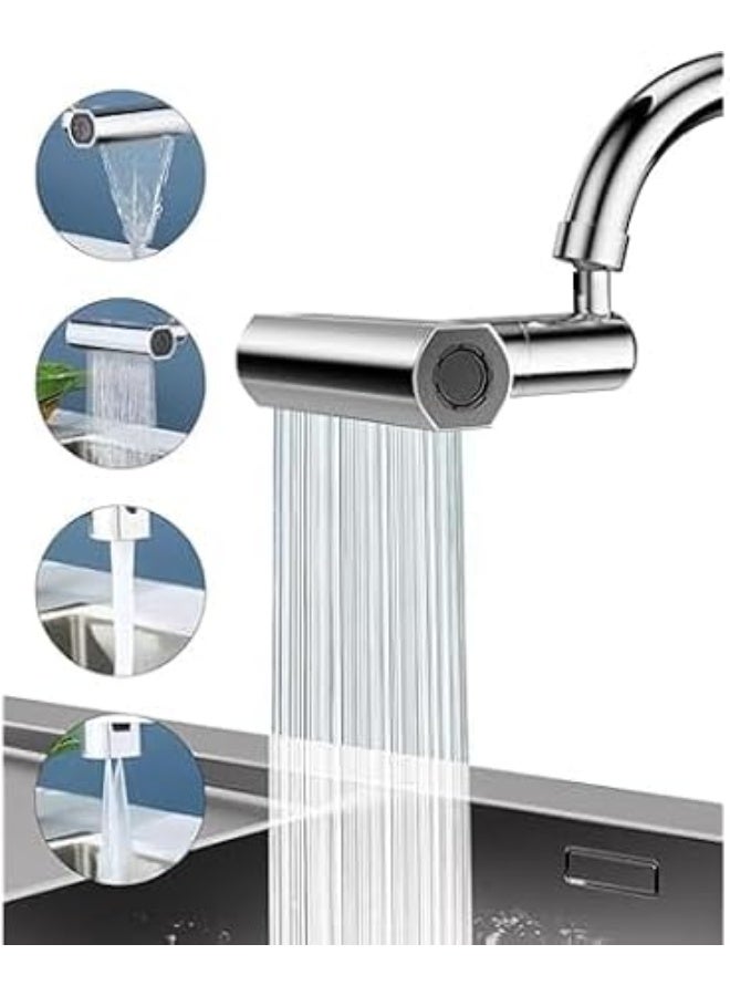 360° Rotating Faucet Sprayer Attachment for Kitchen and Bathroom – Universal Sink Tap Shower Head Adapter for Most Faucets – Easy Tool-Free Installation, Water Saving Swivel Nozzle for Dishwashing, Vegetable Cleaning, Hair Washing and Daily Household Use - Image 3